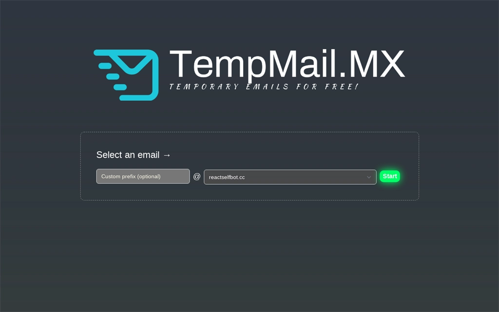 TempMail.MX Screenshot Image