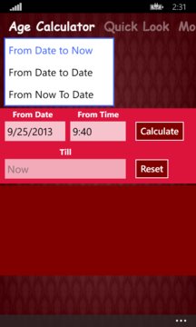 Latest Age Calculator Screenshot Image