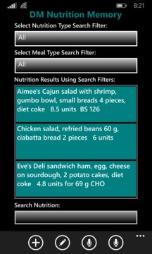 DM Nutrition Memory Screenshot Image