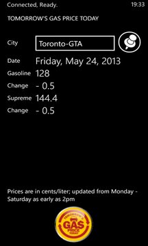 Tomorrow's Gas Price Today Screenshot Image