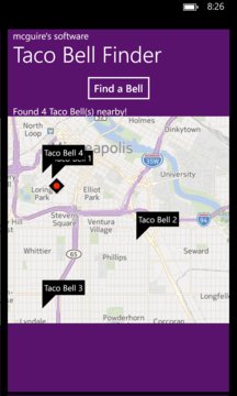 Taco Bell Finder Screenshot Image