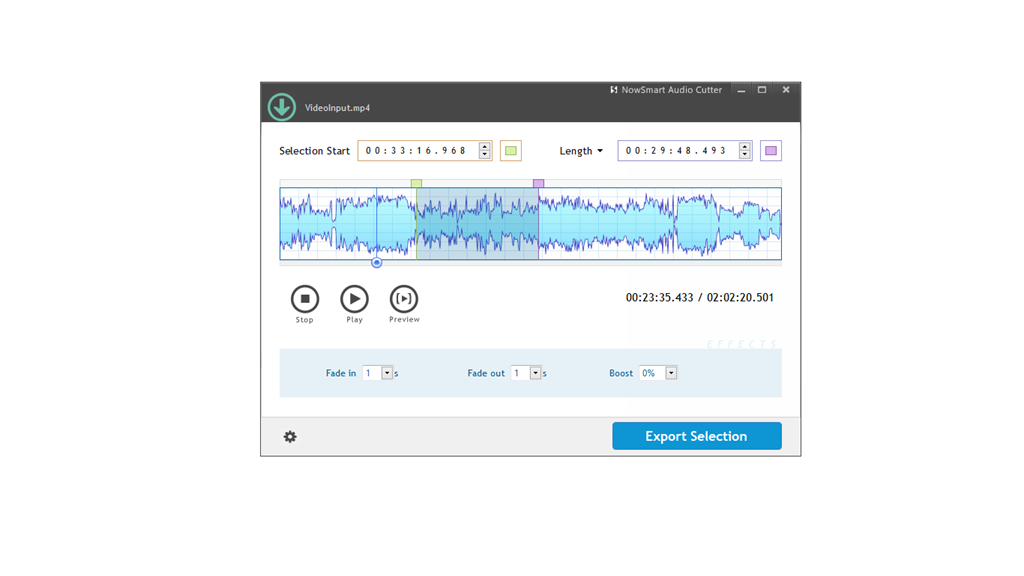 NowSmart Audio Cutter Screenshot Image