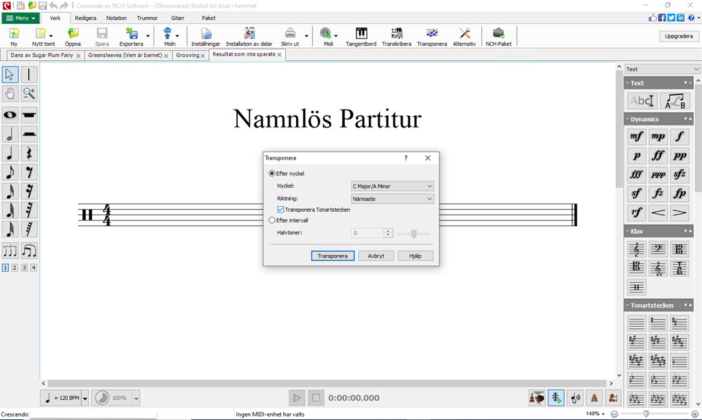 Crescendo Music Notation Program Screenshot Image #3