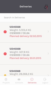 Celsa Group Deliveries Screenshot Image