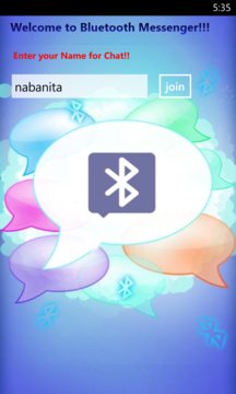 Bluetooth Messenger Screenshot Image