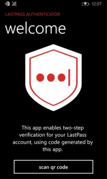 LastPass Authenticator Screenshot Image