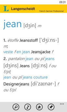 DE-FR Professional Dictionary Screenshot Image