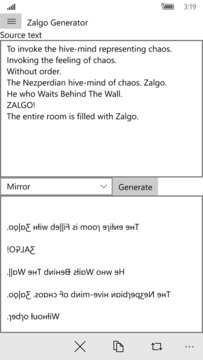 Zalgo Screenshot Image