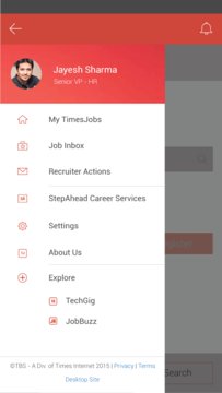 TimesJobs Job Search Screenshot Image