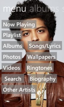 Bruno Mars Music Screenshot Image