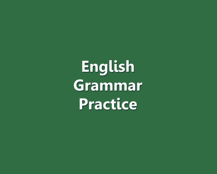 English Grammar Practice Image