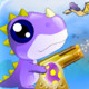 Dinosaur Shooting Bubble Icon Image