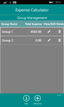 Expense Calculator Screenshot Image