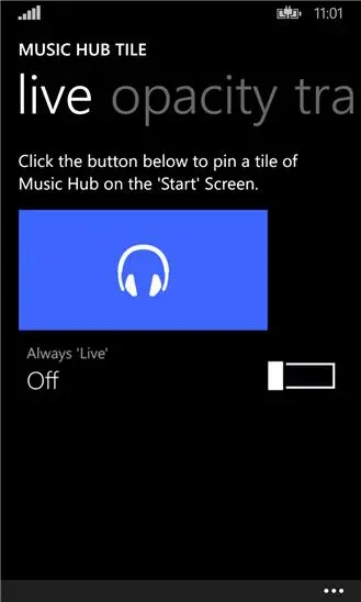 Music Hub Tile Screenshot Image