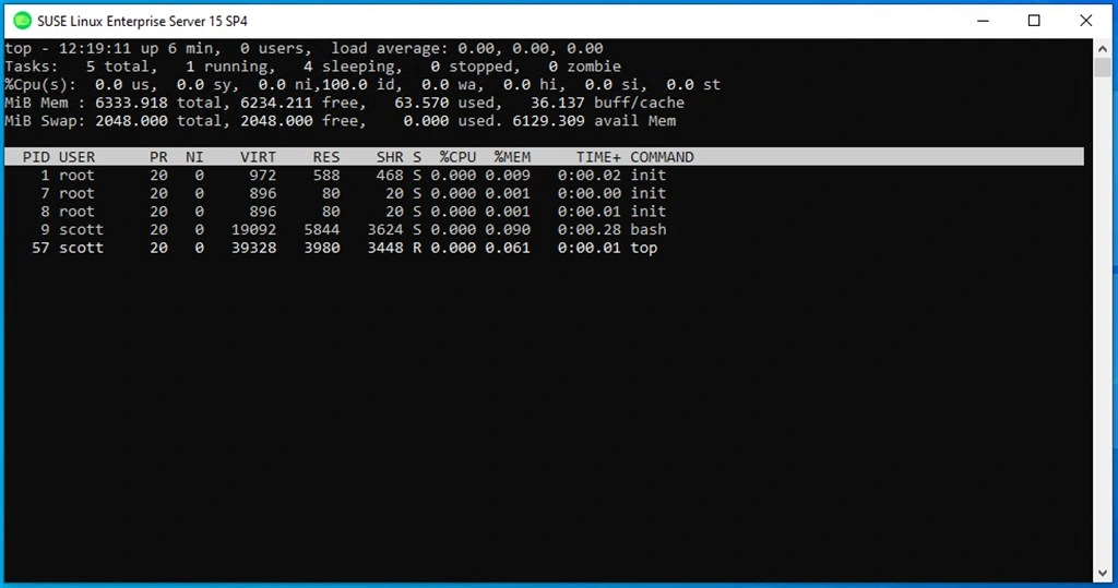 SUSE Linux Enterprise Server 15 SP4 Screenshot Image #1