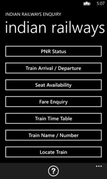 Indian Railways Enquiry Screenshot Image