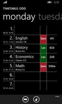 Timetable Screenshot Image