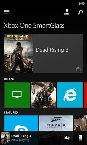 Xbox One SmartGlass Screenshot Image