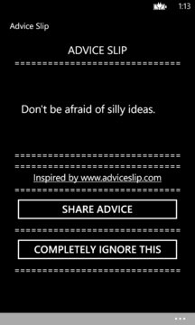 Advice Slip Screenshot Image