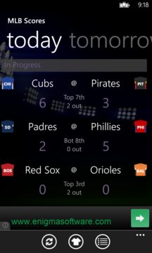 ML Baseball Scores & Alerts Screenshot Image