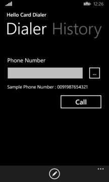 Hello Card Dialer Screenshot Image