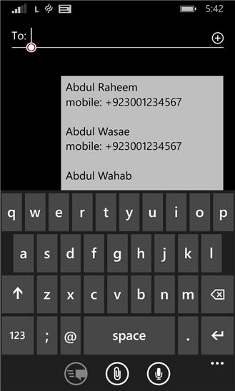 Share Contacts Screenshot Image #4