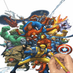Draw Marvel Heroes Image