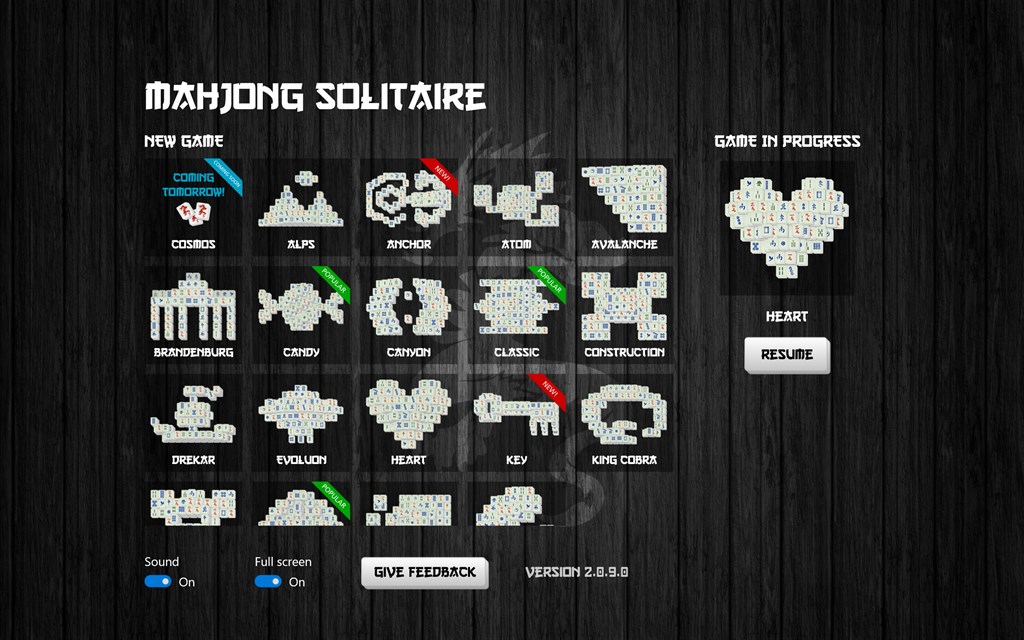 Mahjong Solitair Screenshot Image