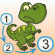 Dinosaurs - Connect the Dots and Add Colors Icon Image