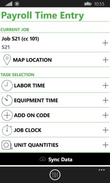 Payroll Time Entry Screenshot Image