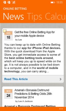 Online Betting Screenshot Image