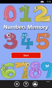 Numbers Memory Screenshot Image