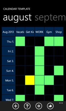 Calendar Template Screenshot Image