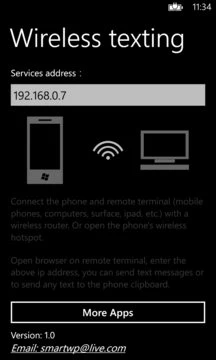 Wireless texting Screenshot Image