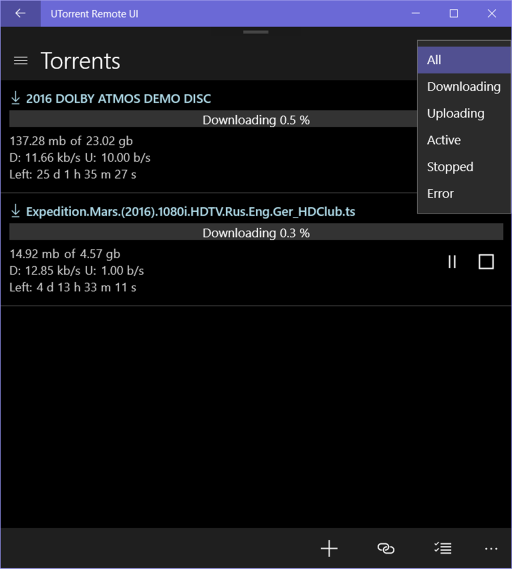 UTorrent Remote UI Screenshot Image #1