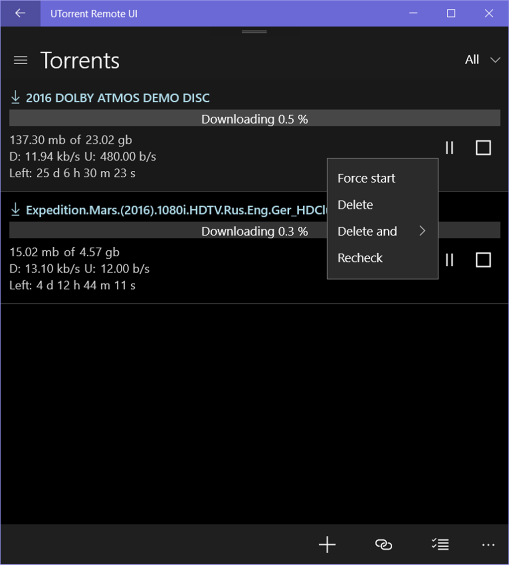 UTorrent Remote UI Screenshot Image #2
