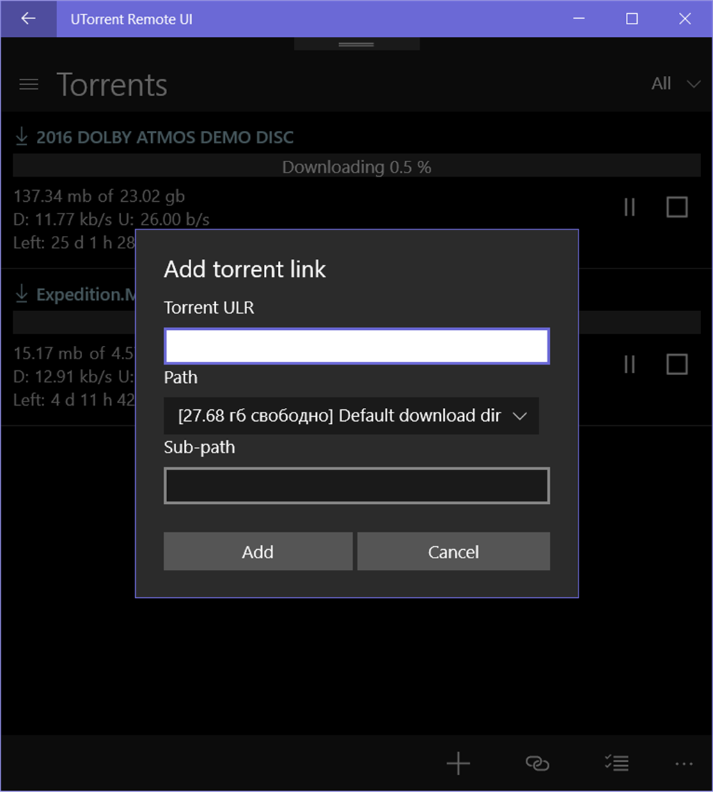 UTorrent Remote UI Screenshot Image #4
