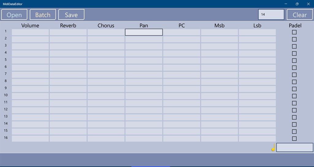 Midi Data Editor Lite Screenshot Image