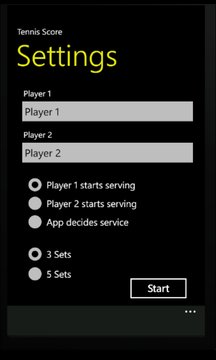 TennisScore Screenshot Image