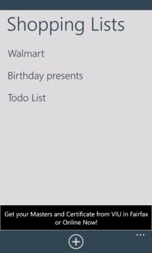 Easy Shopping List Screenshot Image