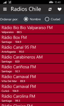 Radios Chile Screenshot Image
