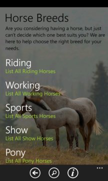 Horse Breeds Screenshot Image