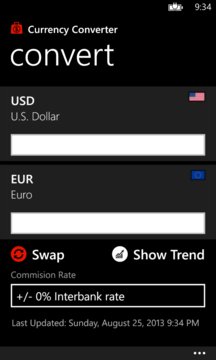 Currency Rates Screenshot Image