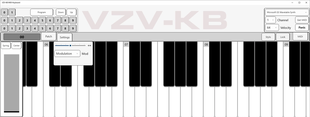 VZV KB MIDI Keyboard Screenshot Image #1