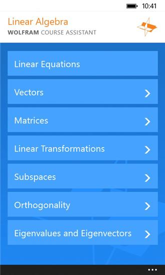 Linear Algebra Course Assistant App Screenshot 1