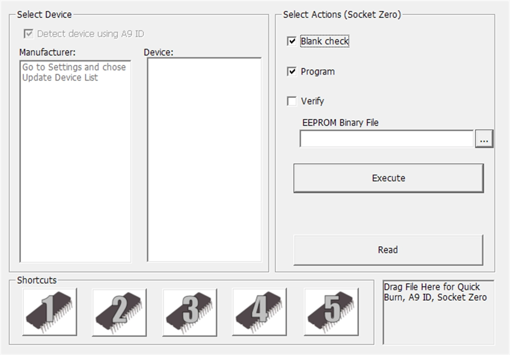 SA20 Device Programmer Screenshot Image #1