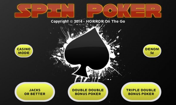 Spin Poker App Screenshot 1