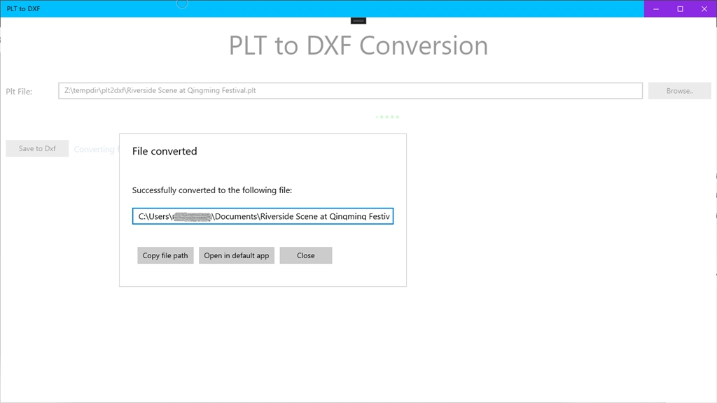 PLT to DXF Screenshot Image #2