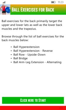 Ball Exercises for Back Screenshot Image