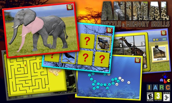 Kids Animal Puzzle and Memory Skill App Screenshot 1